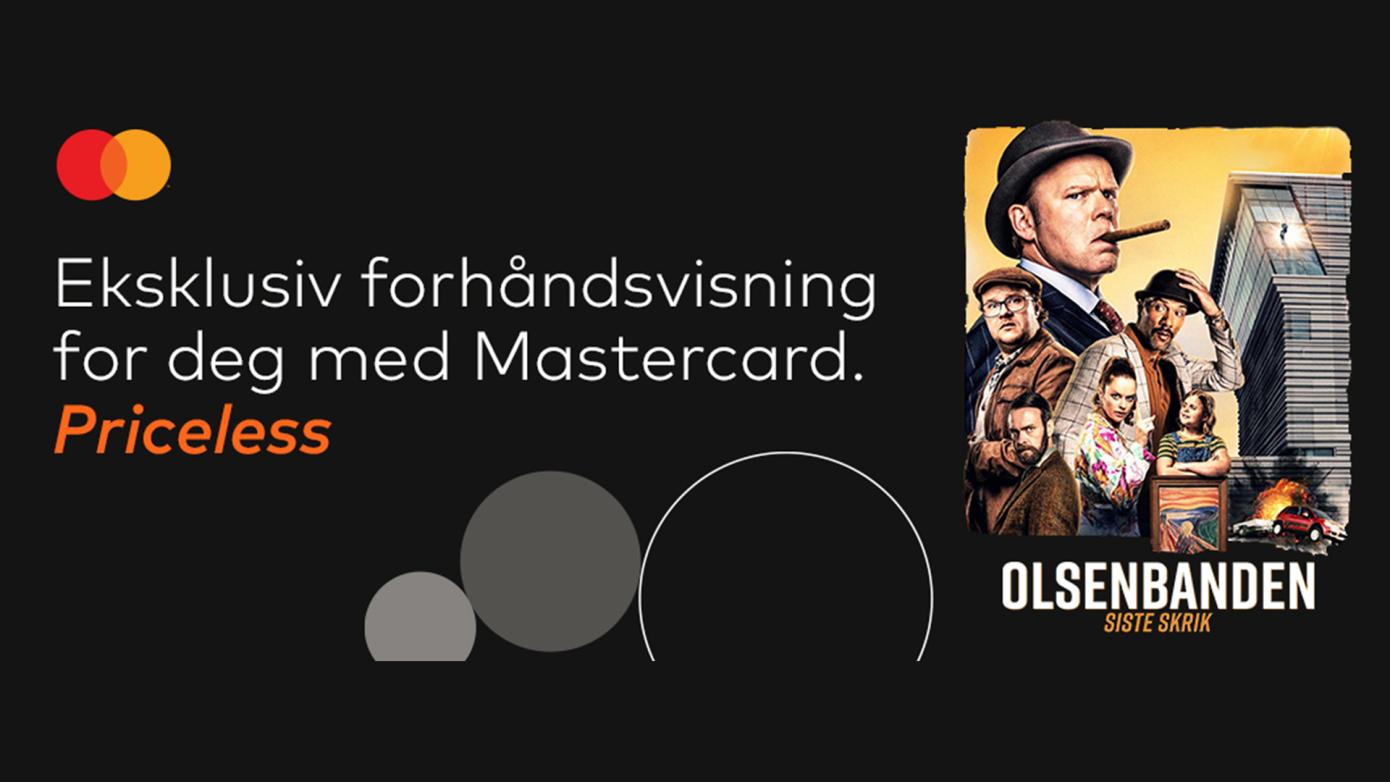 Eksklusiv gratis førpremiere av Olsenbanden - siste skrik i samarbeid med Mastercard